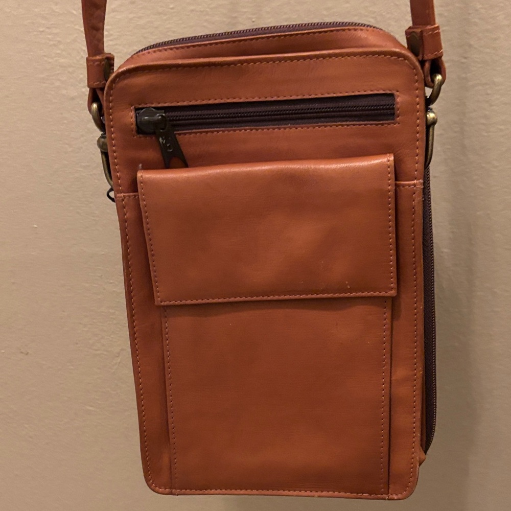 Brown Leather Crossbody Bag